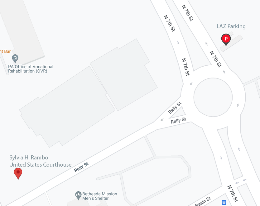 Directions to the Harrisburg Courthouse Parking Middle District of Pennsylvania United